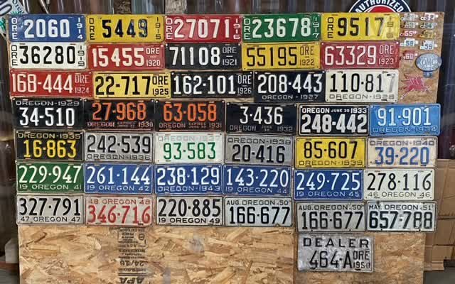  Vintage License Plate Collection