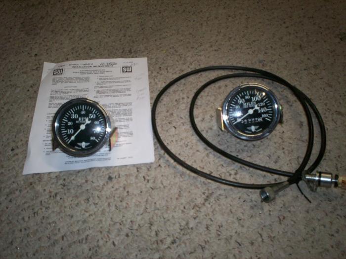 Used Parts - Stewart Warner 'Wings' Speedometer and Tachometer