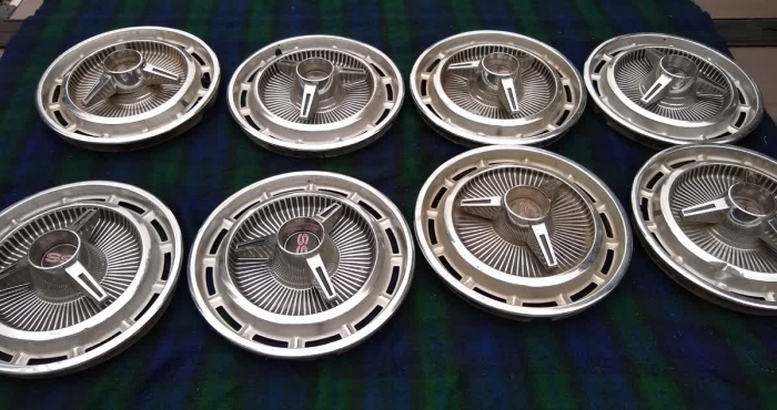 Used Parts - Vintage 1963 1964 1965 Chevrolet SS Knock Off Style Hub Caps (8)