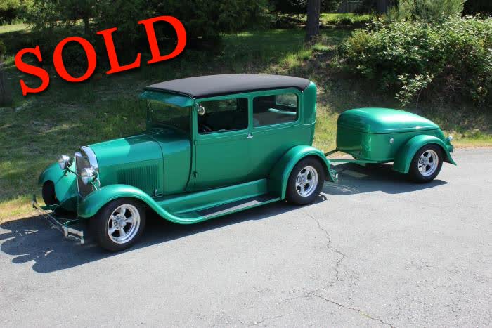 1928 Ford Tudor, Ramjet, 4 speed & Mullens Trailer <font color=red>*SOLD*</font color>